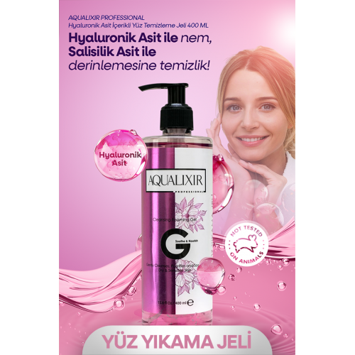 Hyaluronik Asit İçerikli Yüz Temizleme Jeli 400 ML