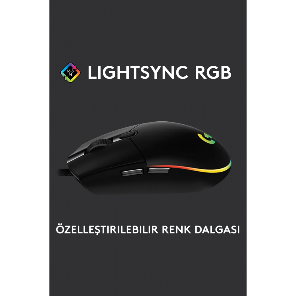 Logitech G102 Lightsync Siyah Gaming Mouse