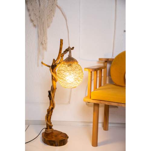 Dekoratif El Yapımı Top Masa Lambası Abajur