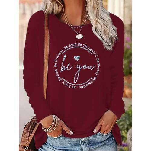 Kadın Uzun Kollu Bisiklet Yakabe Youdesenli Viskon Bluz