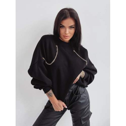 Kadın Uzun Kollu Zincir Detay Iki Iplik Bluz Kadın Uzun Kollu Zincir Detay Iki Iplik Bluz