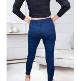 Yüksek Bel Likralı Jean Pantolon 90 Cm