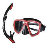 Silikon Maske Snorkel Set Tempered - 246-55 (Lisinya)