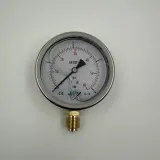 Ø 100 - 0 - 4 BAR 1/2 GLİSERİNLİ ALTTAN ÇIKIŞLI MANOMETRE (Lisinya)