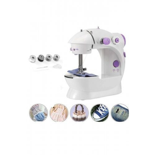 Dikiş Makinesi Sew Whiz Elektrikli Veya Pille Çalışabilen Çift Kademeli Işıklı Mini Dikiş Makinesi Sew Whiz Elektrikli Veya Pille Çalışabilen Çift Kademeli Işıklı Mini