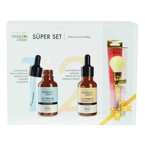 Süper Set Superserum Aha-Peeling 30 ML + Saf Vitamin C 30 ML + Hediye Makyaj Fırçası Süper Set Superserum Aha-Peeling 30 ML + Saf Vitamin C 30 ML + Hediye Makyaj Fırçası