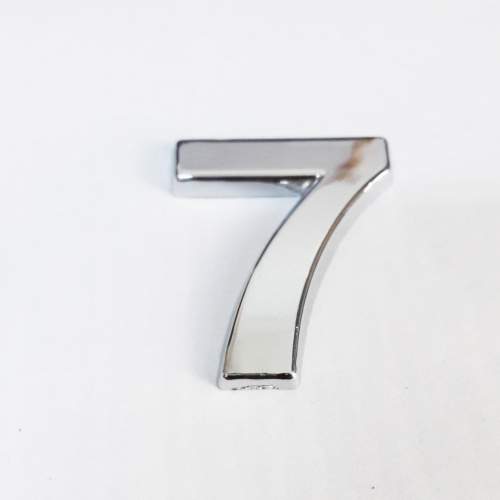 Cemax 7 Rakamı 3,75 cm Krom Yapışkanlı Cemax 7 Rakamı 3,75 cm Krom Yapışkanlı