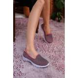 Fuşya Desenli Streş Babet Ayakkabı