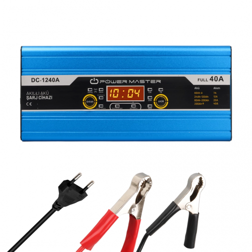Dc-1240a 12 Volt Max 40 Amper Digital Ekranlı Akıllı Akü Şarj Cihazı Dc-1240a 12 Volt Max 40 Amper Digital Ekranlı Akıllı Akü Şarj Cihazı