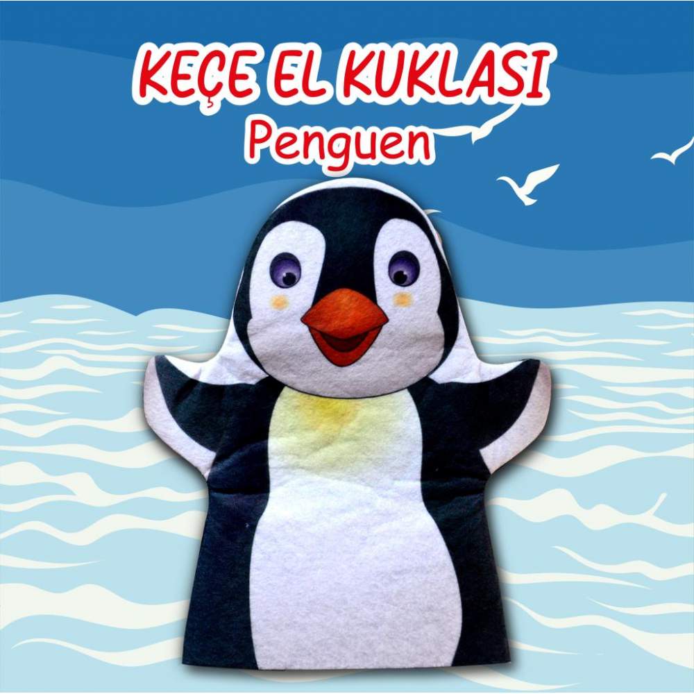 Penguen Vahşi Hayvanlar Keçe El Kukla