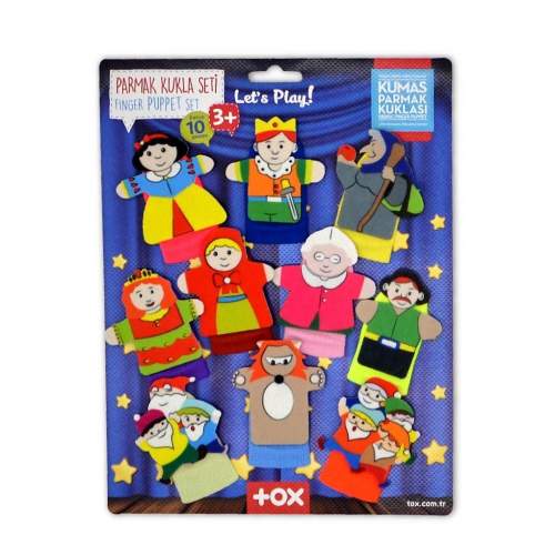 Masal Kahramanları 10 Parça Parmak Kukla Set Masal Kahramanları 10 Parça Parmak Kukla Set