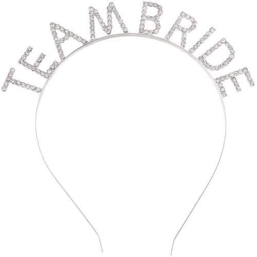 Gümüş Kaplama Kristal Taşlı Team Bride Taç 16x17 cm