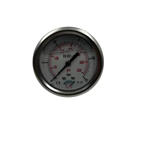 Ø 63 -0 - 25 BAR 1/4 GLİSERİNLİ ARKA ÇIKIŞLI MANOMETRE (Lisinya) Ø 63 -0 - 25 BAR 1/4 GLİSERİNLİ ARKA ÇIKIŞLI MANOMETRE (Lisinya)