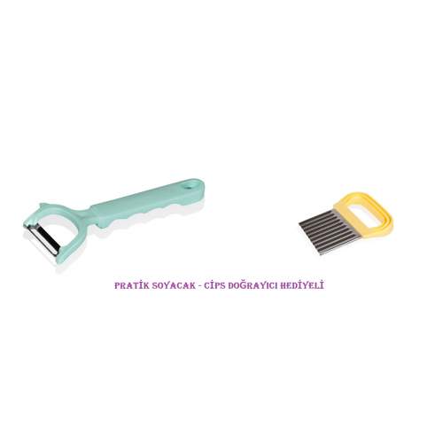 Pratik Soyacak  - Cips Doğrayıcı Hediyeli Pratik Soyacak  - Cips Doğrayıcı Hediyeli