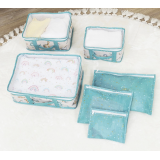 Baby 6lı Desenli Fileli Bavul Valiz İçi Düzenleyici Çok Amaçlı Organizer (yeşil)