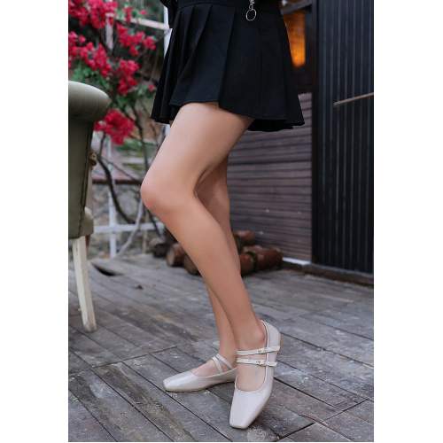 Bej Rugan Babet Ayakkabı Bej Rugan Babet Ayakkabı