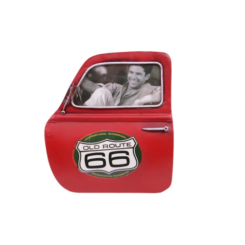 Vintage Tasarım Dekoratif Metal Çerçeve Araba Kapısı Temalı