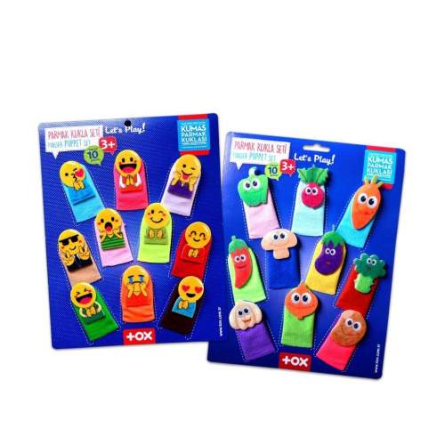 2 Set - 20 Parça  Emojiler ve Sebzeler Parmak Kukla 2 Set - 20 Parça  Emojiler ve Sebzeler Parmak Kukla