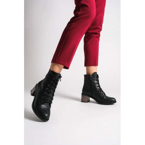 Lisinya948 Bağcıklı Fermuarlı Ortopedik Taban Suya ve Soğuğa Dayanıklı Topuklu Cilt Kadın Bot ST Siyah Lisinya948 Bağcıklı Fermuarlı Ortopedik Taban Suya ve Soğuğa Dayanıklı Topuklu Cilt Kadın Bot ST Siyah