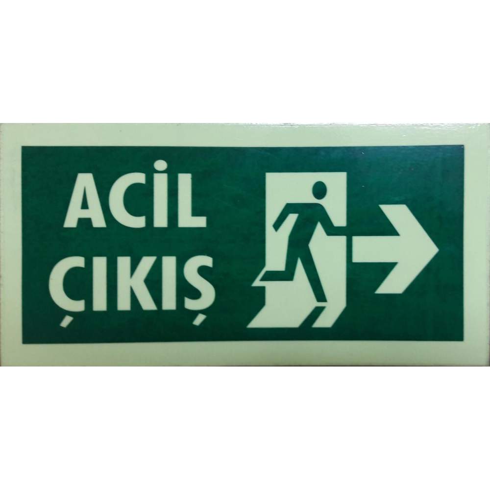 Acil Çıkış Uyarı Levhası 12,5x25 KOD: DEK FL 940