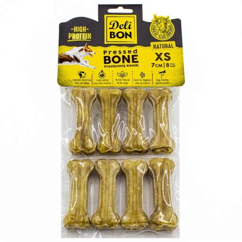 Deri Köpek Çiğneti Pres Kemik 8x7cm Natural Deri Köpek Çiğneti Pres Kemik 8x7cm Natural