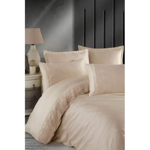 Butik Valinor Çift Kişilik Saten Nevresim Takımı V3 Bej Butik Valinor Çift Kişilik Saten Nevresim Takımı V3 Bej
