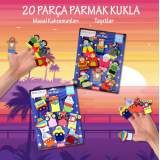 2 Set - 20 Parça  Masal Kahramanları ve Taşıtlar Parmak Kukla