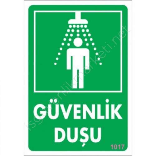 Güvenlik Duşu Uyarı Levhası 17,5x25 KOD:1017 Güvenlik Duşu Uyarı Levhası 17,5x25 KOD:1017