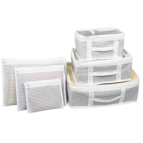 Bavul İçi Düzenleyici Valiz Organizer 6 lı Set - Çizgili Bavul İçi Düzenleyici Valiz Organizer 6 lı Set - Çizgili