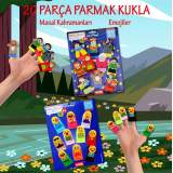 2 Set - 20 Parça  Emojiler ve Masal Kahramanları Parmak Kukla