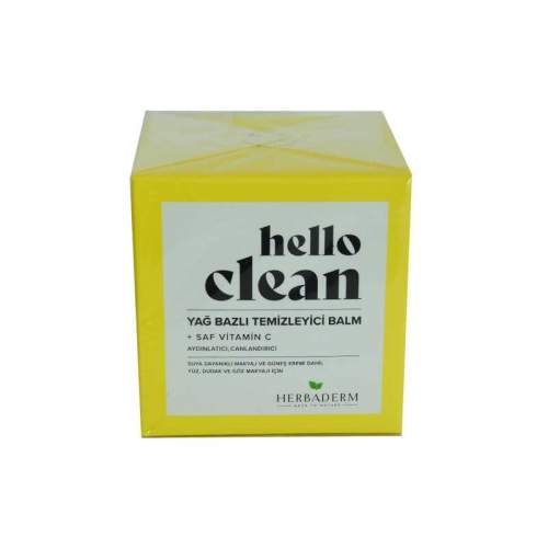 Hello Clean Yüz Dudak ve Göz için Yağ Bazlı Temizleyici Balm Saf C Vitaminli 100 ML Hello Clean Yüz Dudak ve Göz için Yağ Bazlı Temizleyici Balm Saf C Vitaminli 100 ML