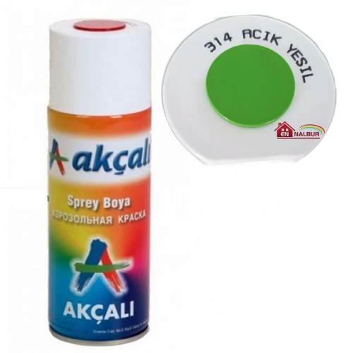 Akçalı Sprey Boya 400 ml 314 Açık Yeşil Akçalı Sprey Boya 400 ml 314 Açık Yeşil