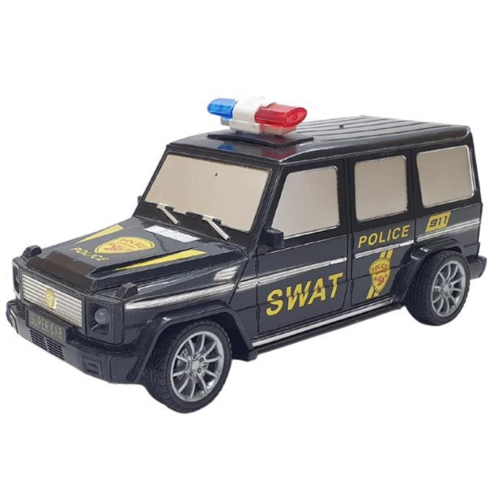 Uzaktan Kumandalı Mercedes Polis Jeep 1:20 Ölçek 18 Cm Siyah - 13578-887 (Lisinya)