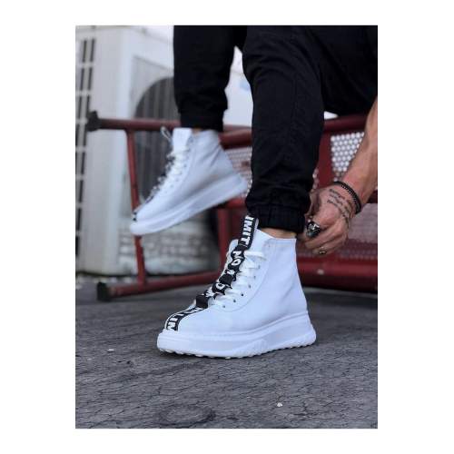 Beyaz Erkek Yarım Bilek Bot Beyaz Erkek Yarım Bilek Bot