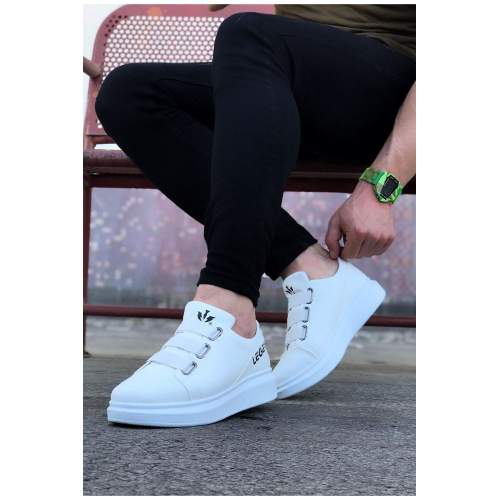 Beyaz Kalın Taban Casual Erkek Ayakkabı Beyaz Kalın Taban Casual Erkek Ayakkabı