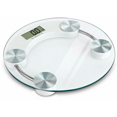 Yuvarlak Şeffaf Dijital Cam Baskül Terazi Tartı​​​​​​​