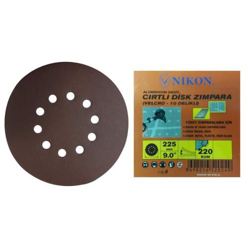 Nikon 52022 Alçı Duvar Zımparası 225X150 Kum 10 Delikli Nikon 52022 Alçı Duvar Zımparası 225X150 Kum 10 Delikli