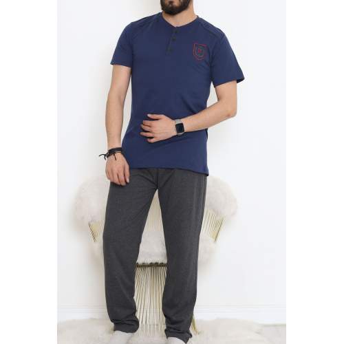 Düğmeli Erkek Pijama Takımı Lacifüme Düğmeli Erkek Pijama Takımı Lacifüme