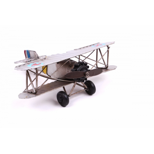 Vintage Tasarım Dekoratif Metal Uçak Çift Kanatlı Vintage Tasarım Dekoratif Metal Uçak Çift Kanatlı