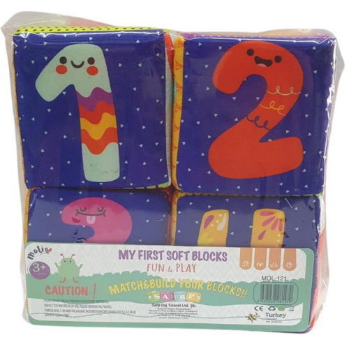 Soft Eğitici Küpler 4 lü - MOL-121 (Lisinya) Soft Eğitici Küpler 4 lü - MOL-121 (Lisinya)