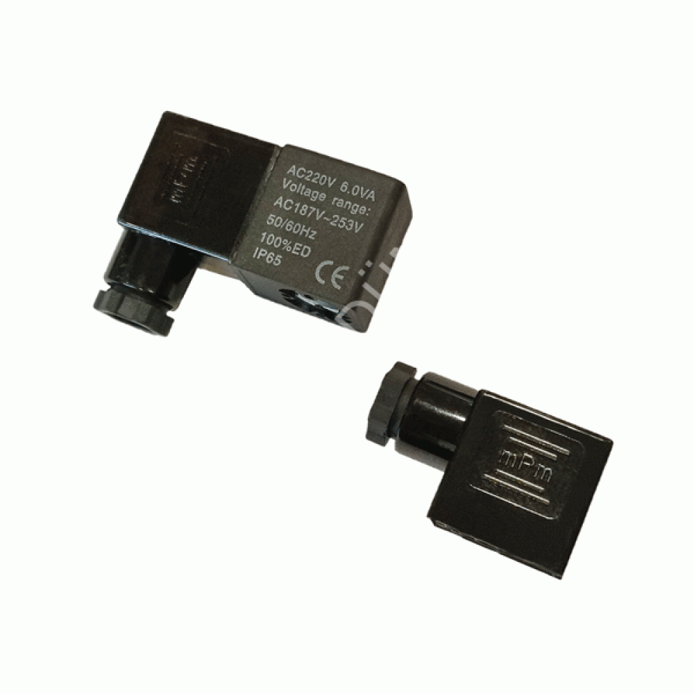 PNÖMATİK VALF YEDEK  8 MM BOBİN + SOKET 12V DC - 24V AC/DC - 110V AC  - 220V AC (Lisinya)