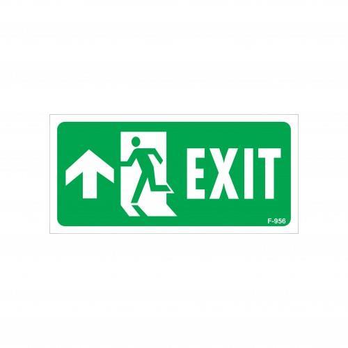 Exit Yukarı Sol Ok İşaretli Uyarı Levhası 17,5x25 KOD:956 Exit Yukarı Sol Ok İşaretli Uyarı Levhası 17,5x25 KOD:956