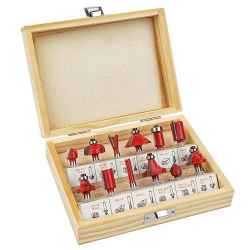 8 mm 12 Parça Ahşap Freze Uç Seti 8 mm 12 Parça Ahşap Freze Uç Seti