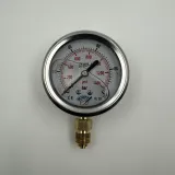 Ø 63 - 0 - 100 BAR 1/4 ALTTAN ÇIKIŞLI GLİSERİNLİ MANOMETRE (Lisinya)
