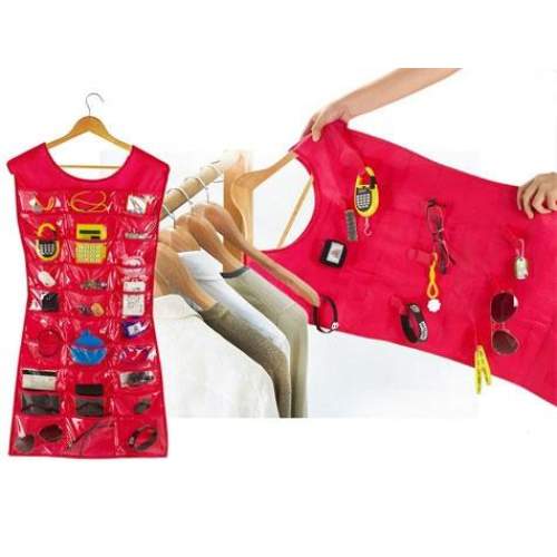 Elbise Şeklinde Takı Organizeri - Pembe Elbise Şeklinde Takı Organizeri - Pembe