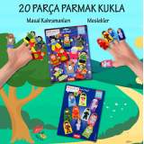 2 Set - 20 Parça  Masal Kahramanları ve Meslekler Parmak Kukla