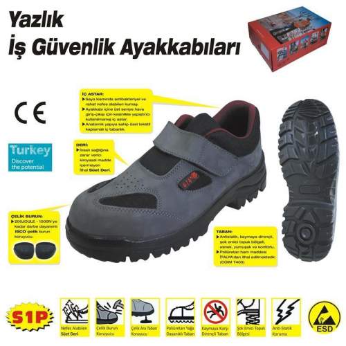 414 YAZLIK S1 41 No Çelik Burunlu Ayakkabı 414 YAZLIK S1 41 No Çelik Burunlu Ayakkabı