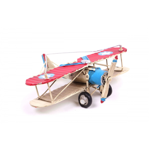 Vintage Tasarım Dekoratif Metal Uçak Çift Kanatlı Vintage Tasarım Dekoratif Metal Uçak Çift Kanatlı