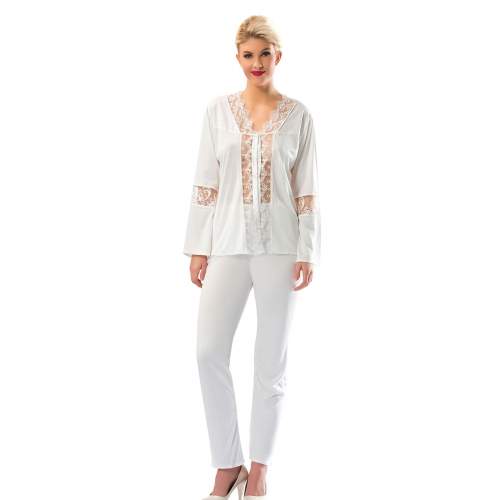 Ekru Penye Pijama Takımı