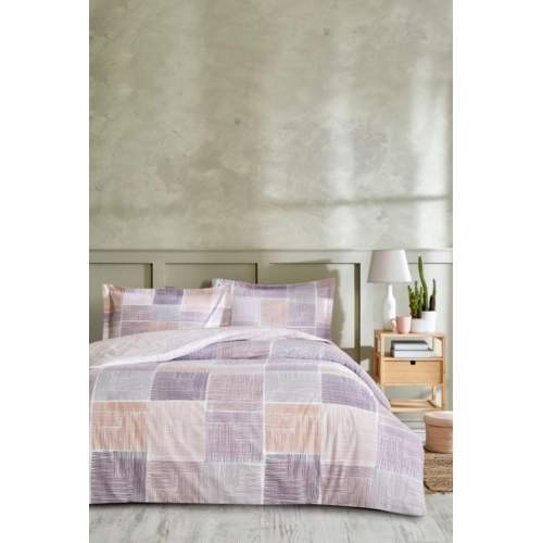 Özdilek Çift Kişilik Ranforce Nevresim Takımı Retalhos Pembe Özdilek Çift Kişilik Ranforce Nevresim Takımı Retalhos Pembe